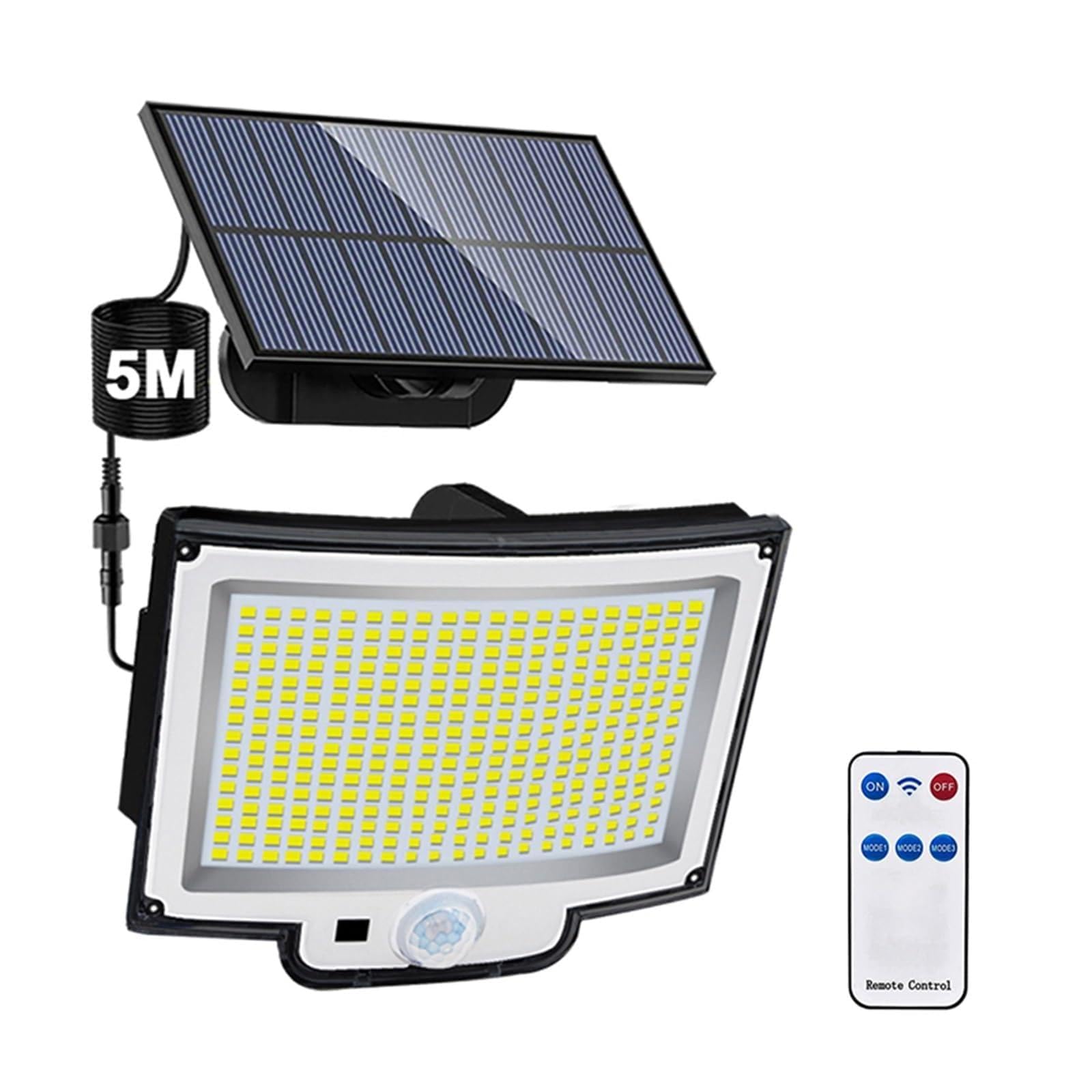 Solar Lights Outdoor 366/400/318 LED Motion Sensor Security Lights IP65 Waterproof Solar Powered Flood Lights for Yard(318LED 1PC)