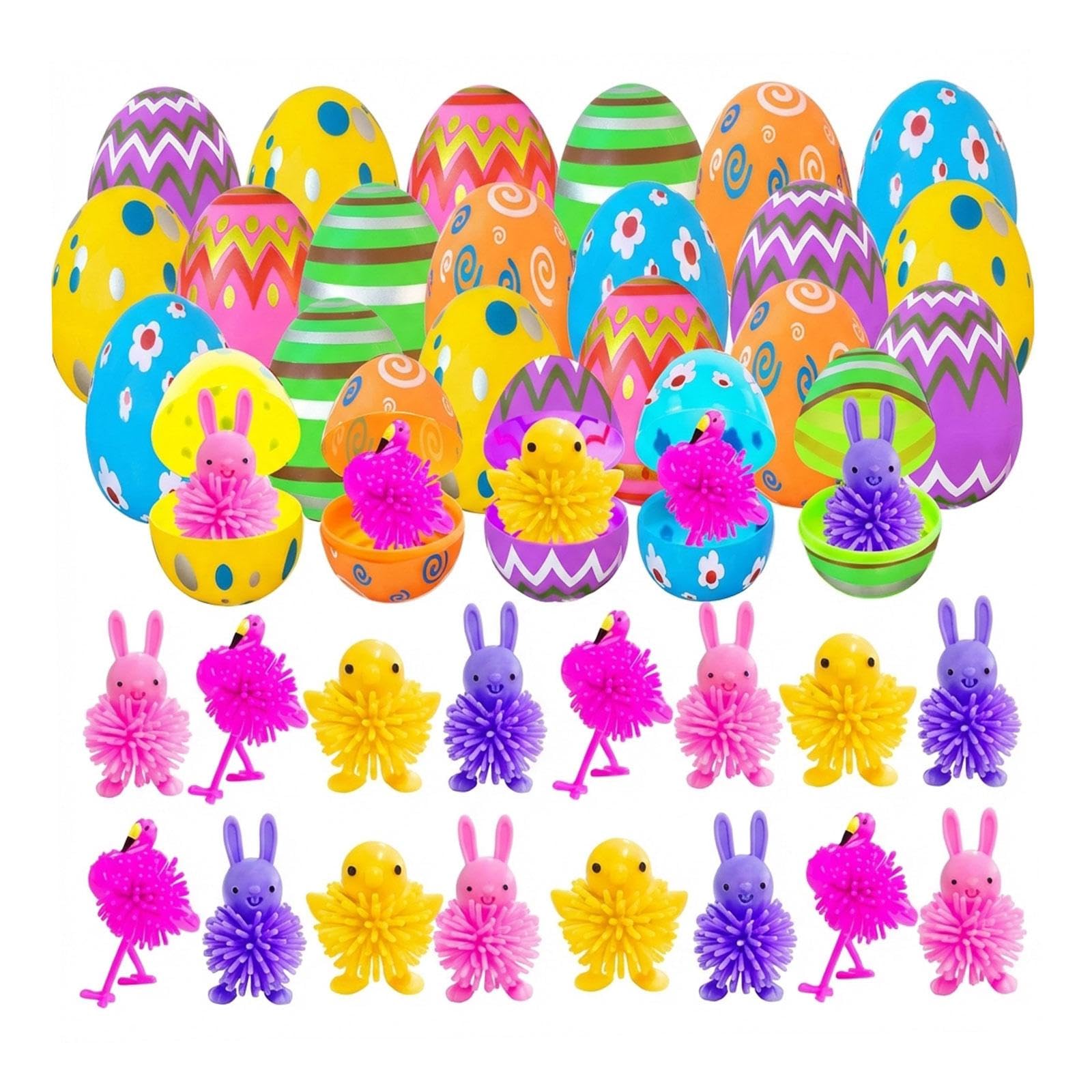 24 Uova di Pasqua Ripiene di Dolcetti a Forma di Spina, Ideali Come Bomboniere, Da Farcire O per La Caccia Alle Uova di Pasqua.
