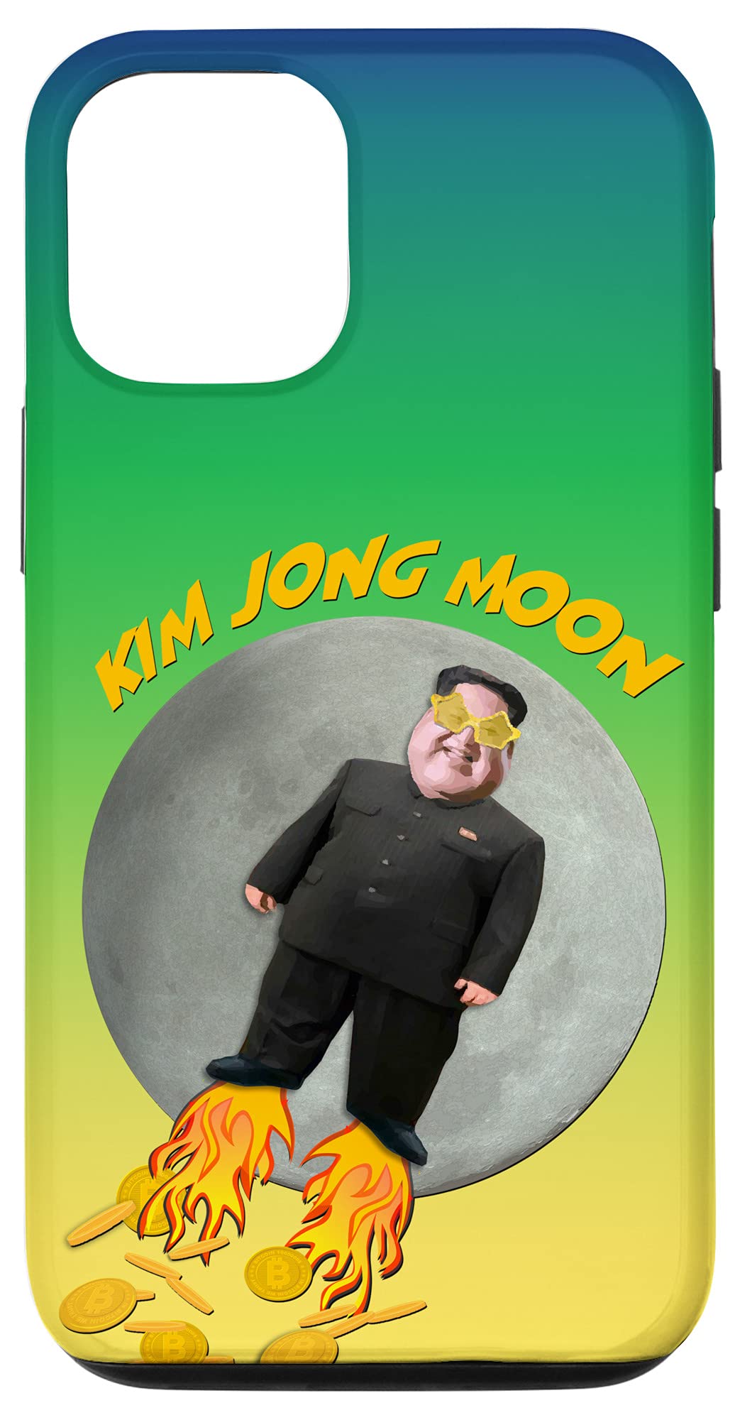 Amazon.com: iPhone 12/12 Pro Kim Jong Moon (Un) Funny Crypto Bitcoin Parody  Design NFT 2 Case : Cell Phones & Accessories