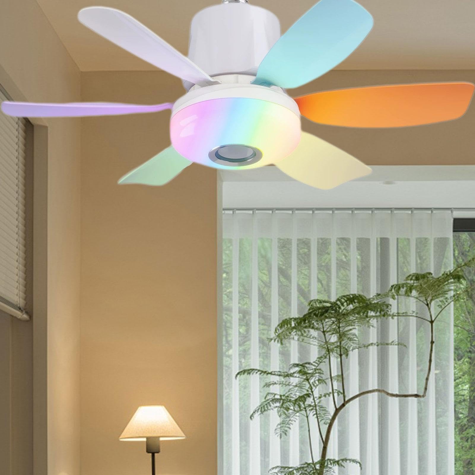 Nowoczesny Wentylator Sufitowy z Światłem Pilot Zdalnego Sterowania, | Wentylator LED z Lampą do Sypialni Do Domu, Biura, Sypialni, Salonu, Kuchni