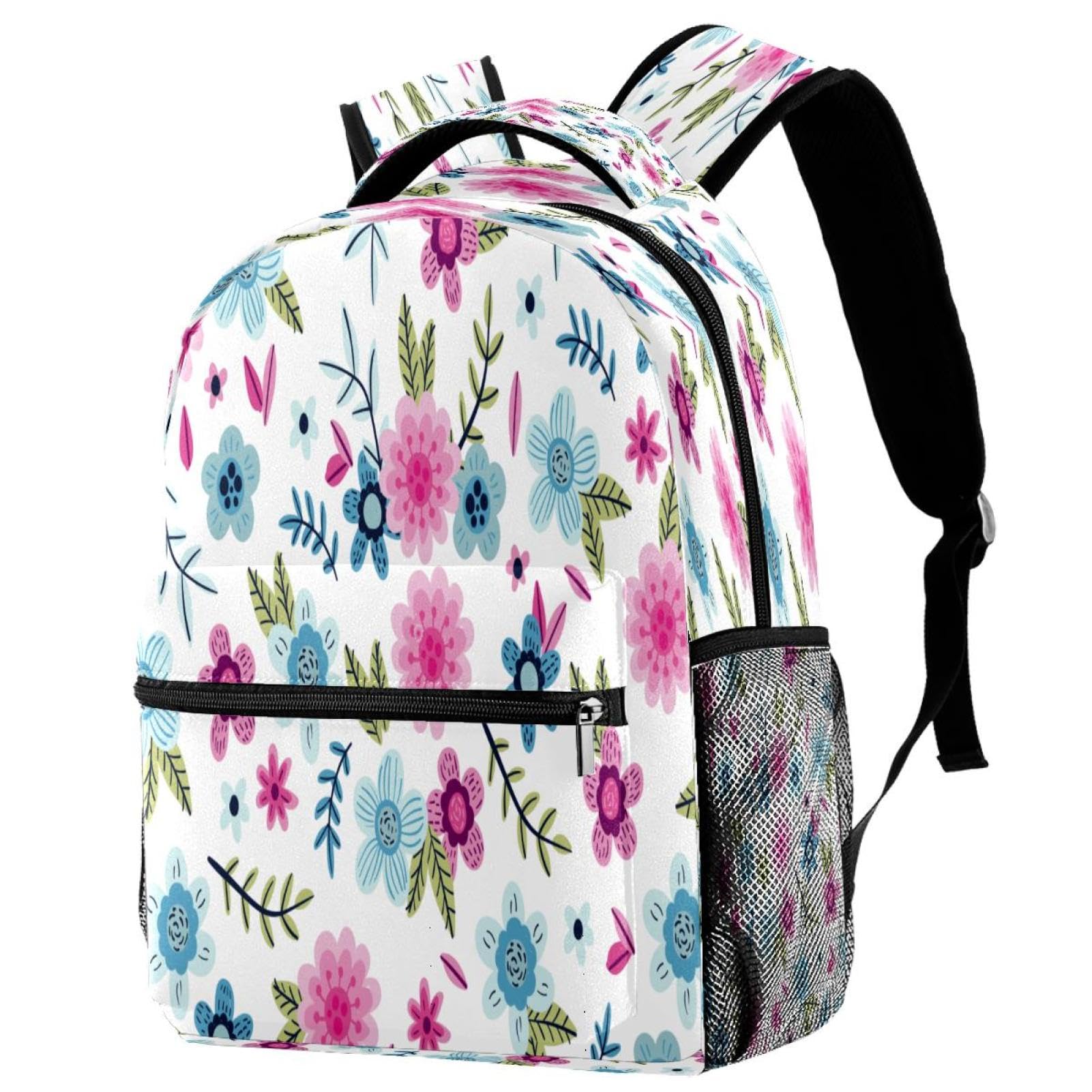 Sac à dos imprimé fleurs d'automne multicolore résistant taille 29.4x20x40cm - 7