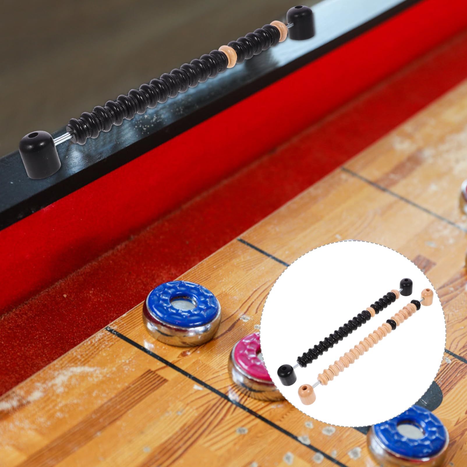 HEMOTON 1 Set Segnapunti Legno per Shuffleboard e Biliardino Accessori per Giochi da Tavolo Facile Installazione e Materiali Resistenti per Utilizzo Duraturo