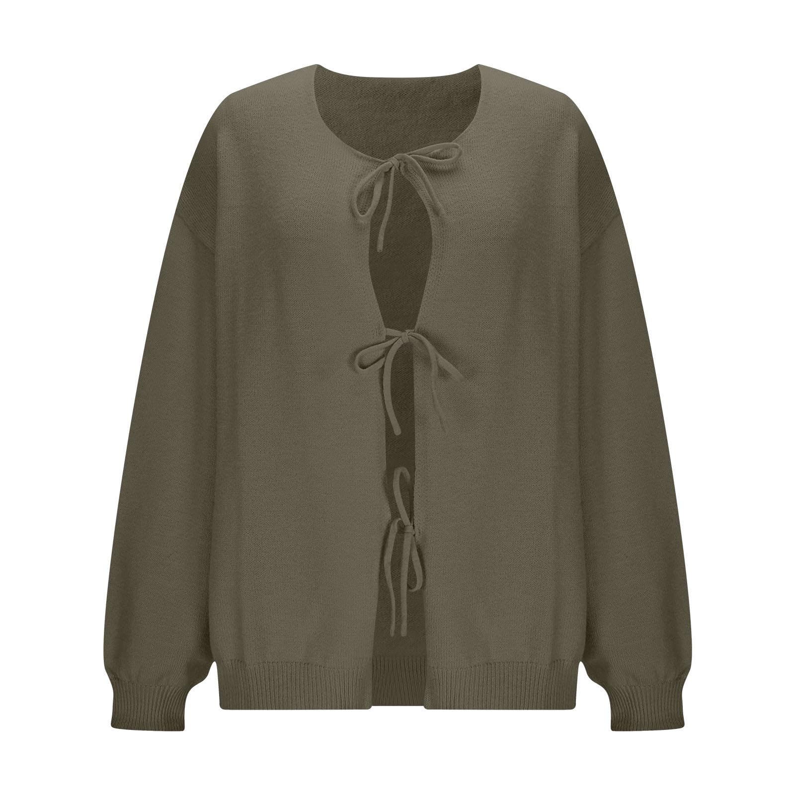 Cardigan Donna Girocollo Morbido Maglione Caldo Aperto Davanti Casual | Tessuto morbido e piacevole sulla pelle,design avvolgente e confortevole, perfetto per casa lavoro e tempo libero