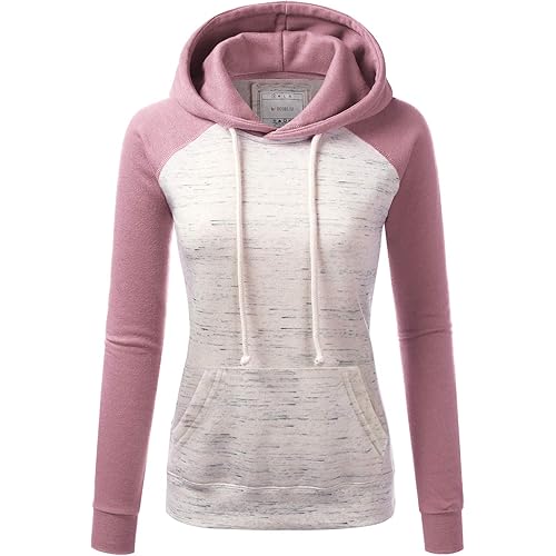 DOUBLJU Basic Lightweight Pullover Sweater Top Essential Comfy Casual Hoodie Sweatshirt for Womens Clothes with Plus Size