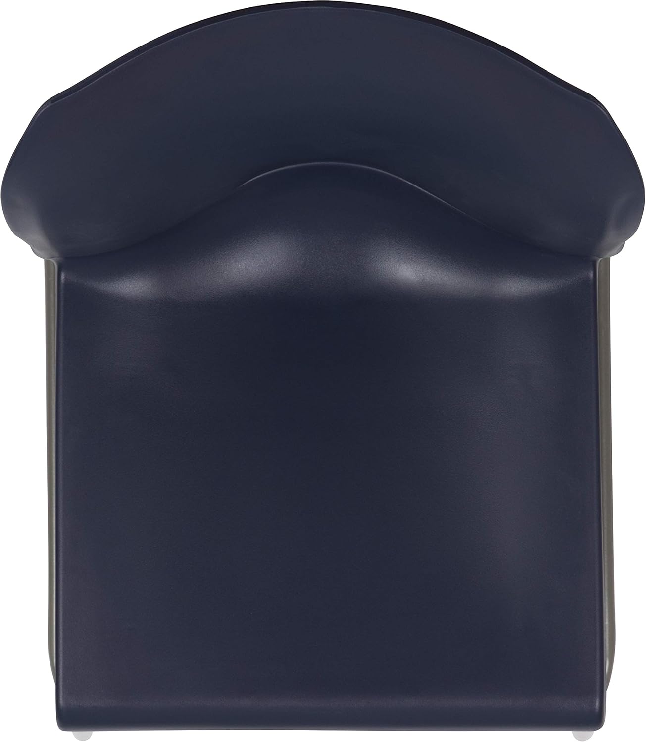 Navy Full Back Contoured Metal Stack Chair with Gray Sled Base