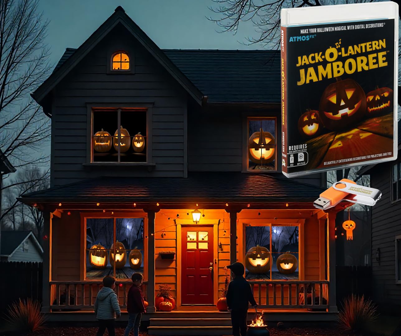 AtmosFX Halloween Digital Decoration USB - Jack-O-Lantern Jamboree