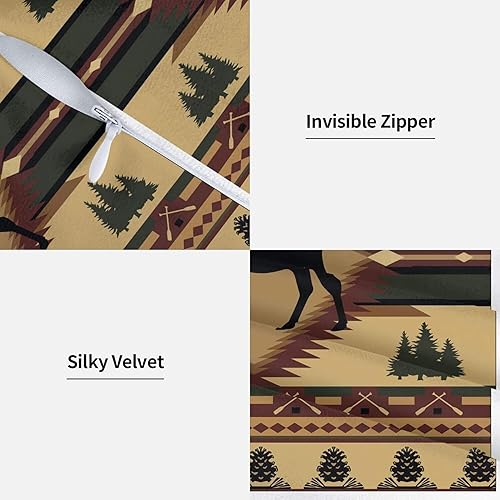 Miniatura 5 de Juego de 2 fundas de almohada cuadradas de 18 x 18 pulgadas, fundas de almohada decorativas de terciopelo suave, fundas de cojín cuadradas (17.7 x