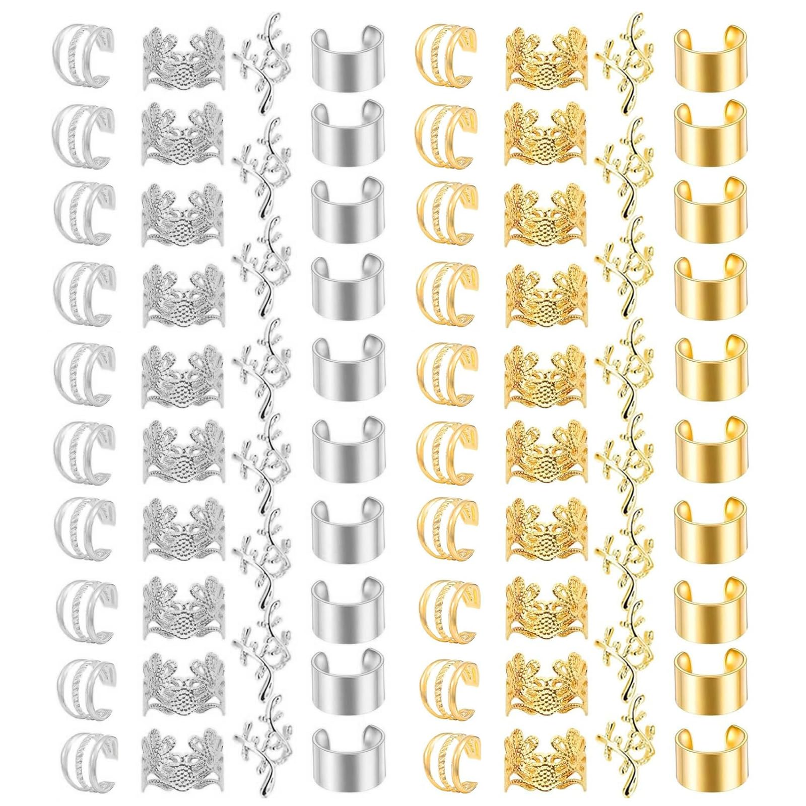 Accesorios Pelo Trenza 120 Piezas Cuentas Cabello Rastas Ajustables Mujer Hombre Decoración Fiestas