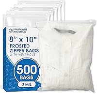 Vista 19 de Spartan Industrial - 9 x 12 pulgadas (100 unidades) Bolsas de plástico esmeriladas con cierre de cremallera de 3 mil con cierre resellable