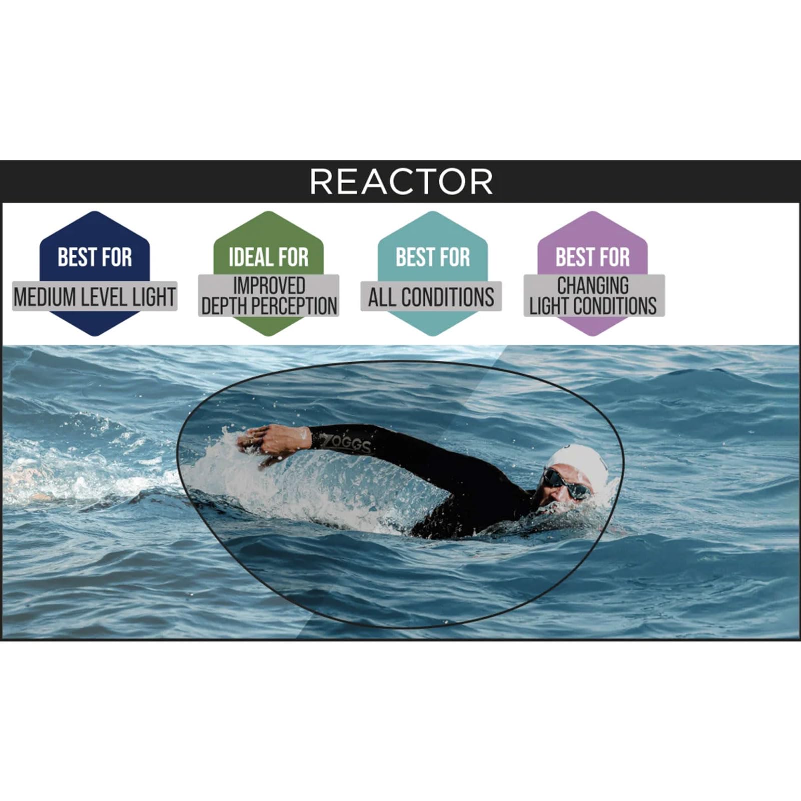 Zoggs Gafas de natación unisex Predator Flex (paquete de 1)