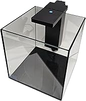 Vista 2 de Level One Pets Mini Betta de 3 galones, kit de acuario de peces pequeños, incluye filtro sumergible Duo 2 en 1 con luz LED