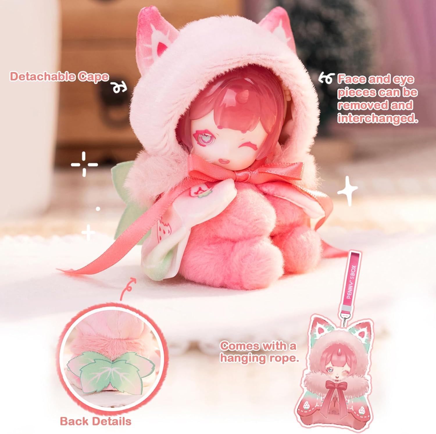 BEEMAI Antu Cute Petite Series Plush Blind Box 1PC (1 of 7 Possible Styles) Cute Figures Collectible Toys Birthday Gifts