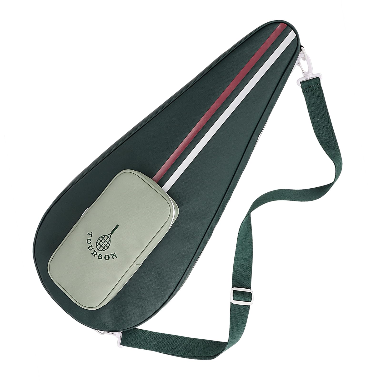 TOURBN Tennis Racket Cover Bag with Shoulder Strap, Water-Repellent Nylon