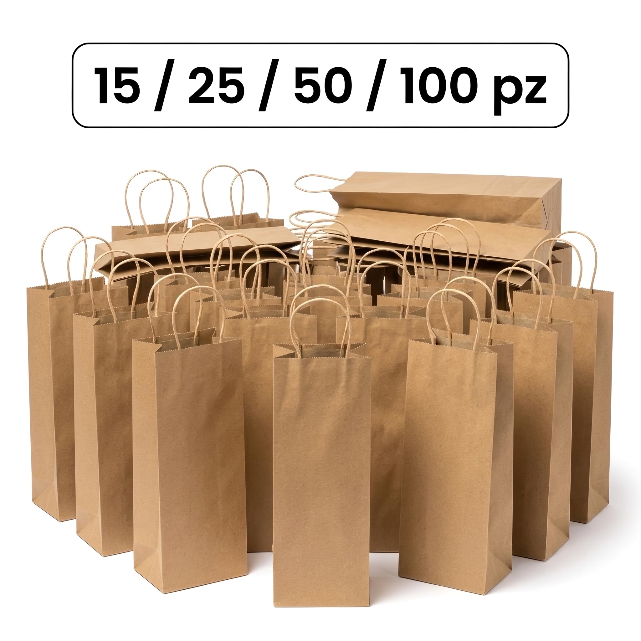 SECONDOTE 100 Buste Regalo Bottiglie Vino, Prosecco e Spumante