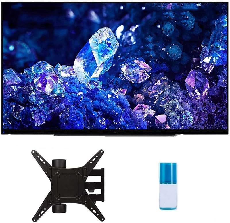 XR42A90K 42" 4K Bravia XR OLED High Definition Resolution Smart TV with a Walts TV Full Motion Mount for 32"-65" Compatible TV's and Walts Screen Cleaner Kit (2022)