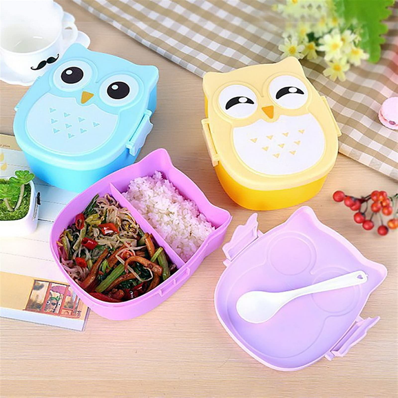 Bento Boxy Lunch Box Przenośne pojemniki na posiłki do szkoły Termos żywność piknik(Yellow)