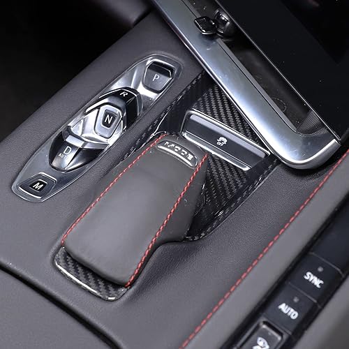 Miniatura 3 de TOYCIDFG Cubierta de interruptor deslizante de fibra de carbono para C8 Corvette Stingray 2020-2023 Z06 Z51 ABS accesorios interiores