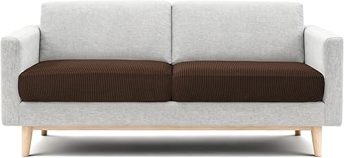 Vista 450 de CHUN YI - Funda elástica de cojín para sofá biplaza, funda de asiento de sofá con tela jacquard de elastano (mediana, color verde azulado) Verde