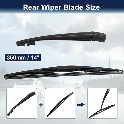 Miniatura 2 de X AUTOHAUX Juego de brazos de limpiaparabrisas trasero para Mazda 3 Hatchback 05-07