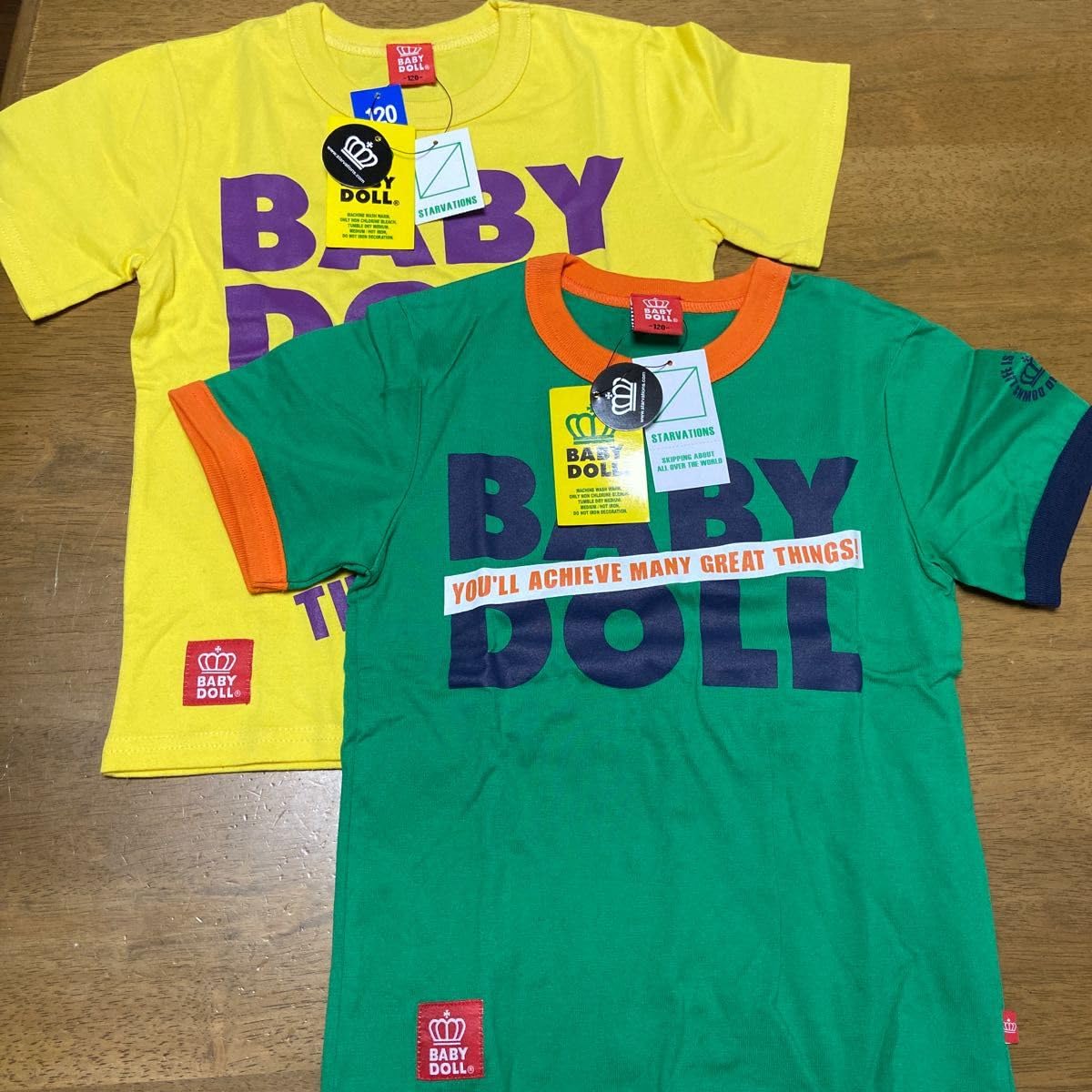 Amazon.co.jp: ベビードール BABYDOLL120㎝ 半袖Tシャツ 2枚 