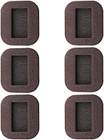 Vista 3 de Tapón de rueda para muebles, 6 uds. Copa de ricino rectangular de fieltro marrón para silla de oficina, tapón para patas de silla, almohadillas