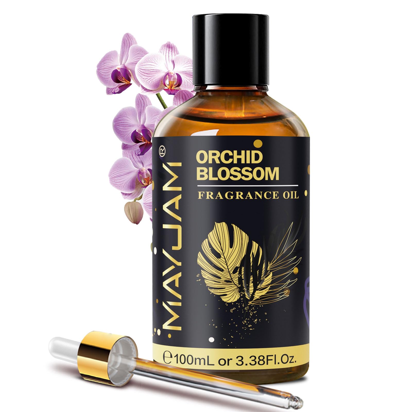 MAYJAM Fragrance Oil, 100ML Orchid Blossom Aromatherapy Oil, with Glass Dropper, Diffuser Oil for Making Candle, Soap, Bath Bombs