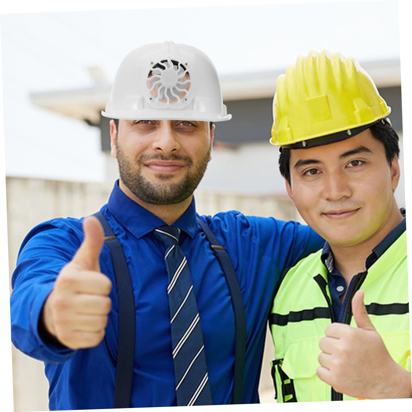 ULTECHNOVO Ventilador de Casco protección Solar Protección contra el Sol Casco Impermeable Casco de Ventilador Solar Sombreros de Sol para Hombres Sombreros de Visera para Hombres