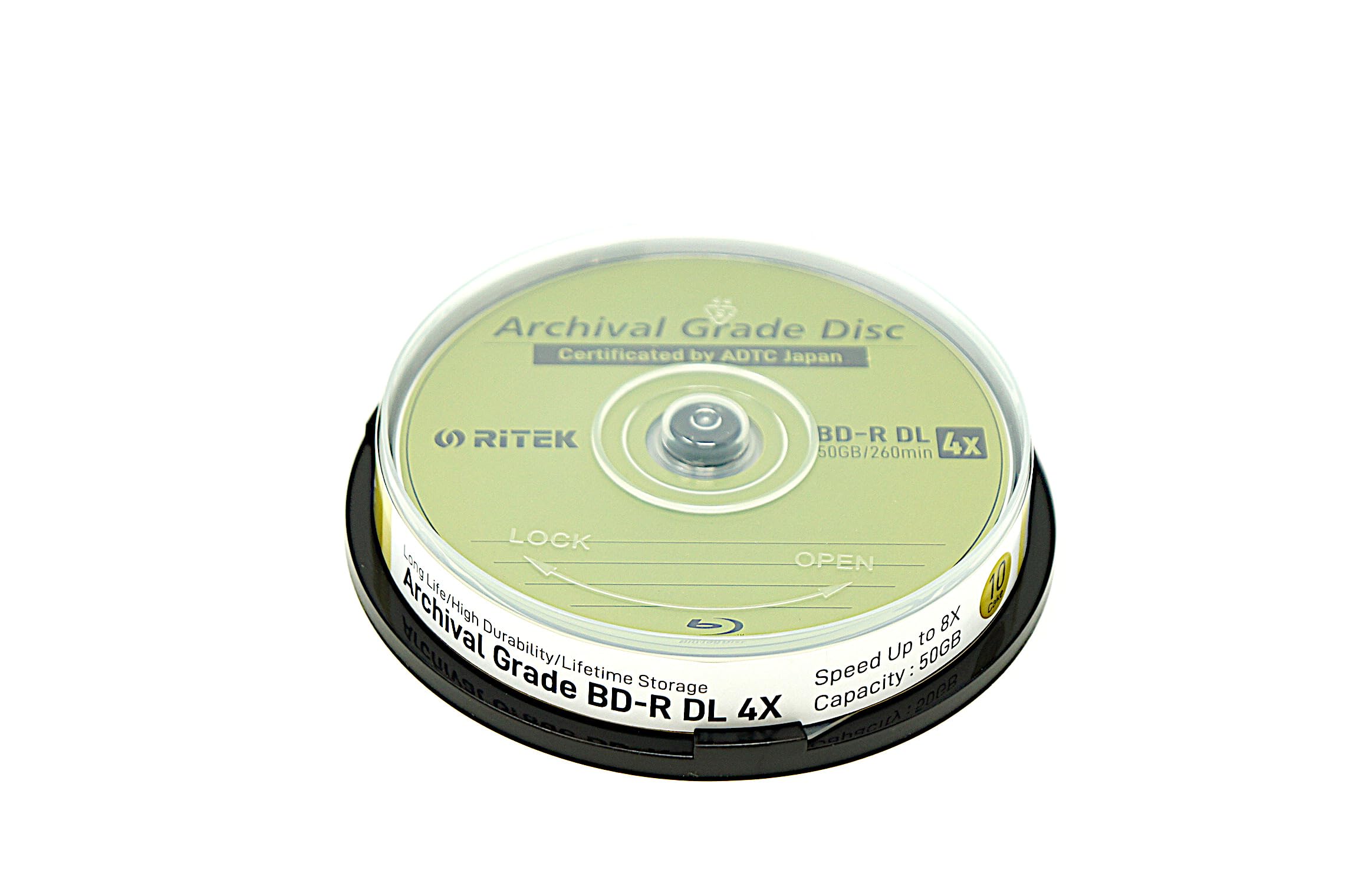 Amazon.com: 10 Pack Ritek BD-R DL 50GB 4X Archival Grade Blank
