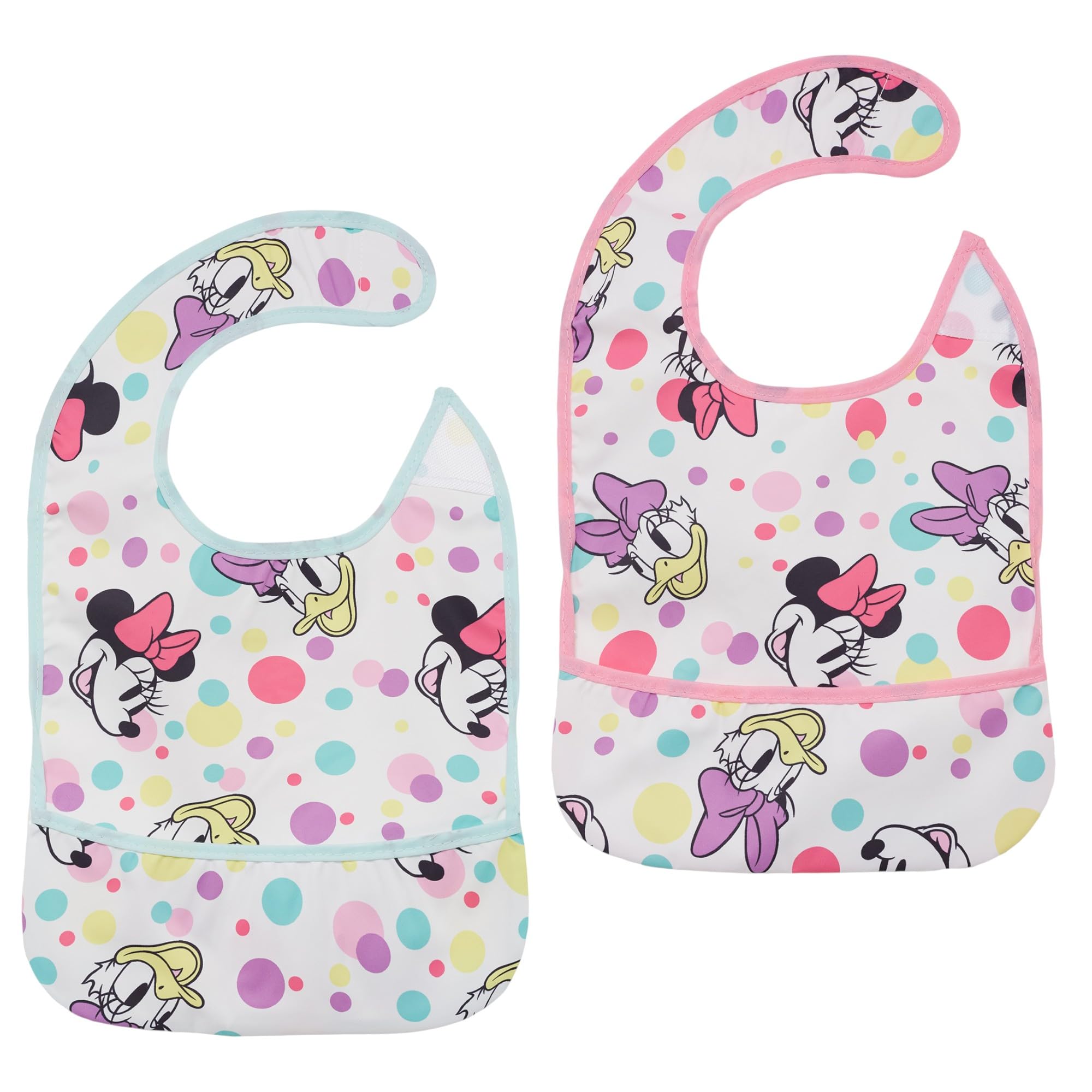 Ellepi Bavaglini Disney Plastificati con Tasca Minnie & Topolino 2 Pezzi