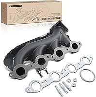 A-Premium Left Driver Side Exhaust Manifold Kit with Gaskets Studs Nuts for Chevy Silverado GMC Sierra Cadillac Escalade Replaces 12556078