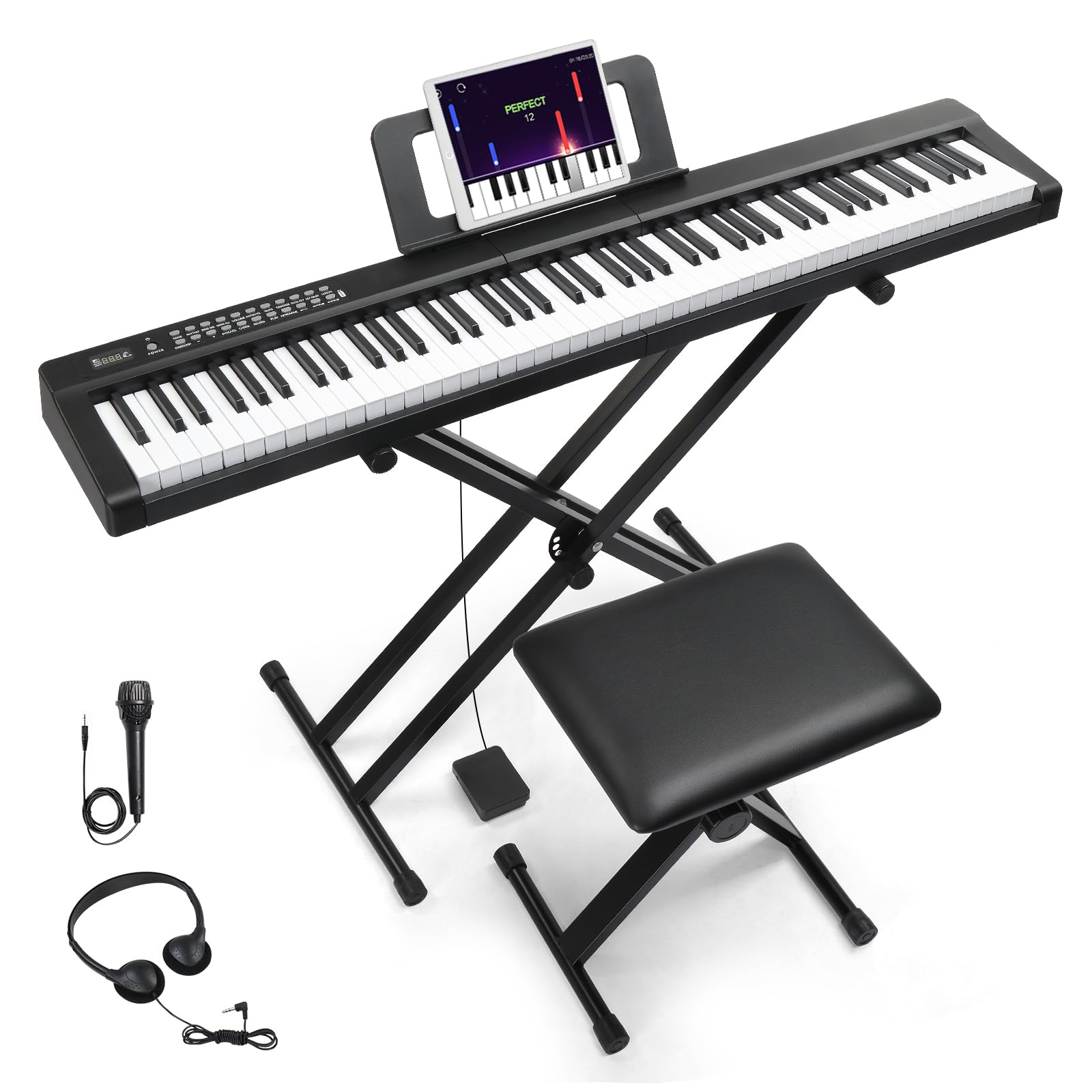 Amazon.com: Ktaxon 88 Key Keyboard Piano with Bluetooth MIDI, 3