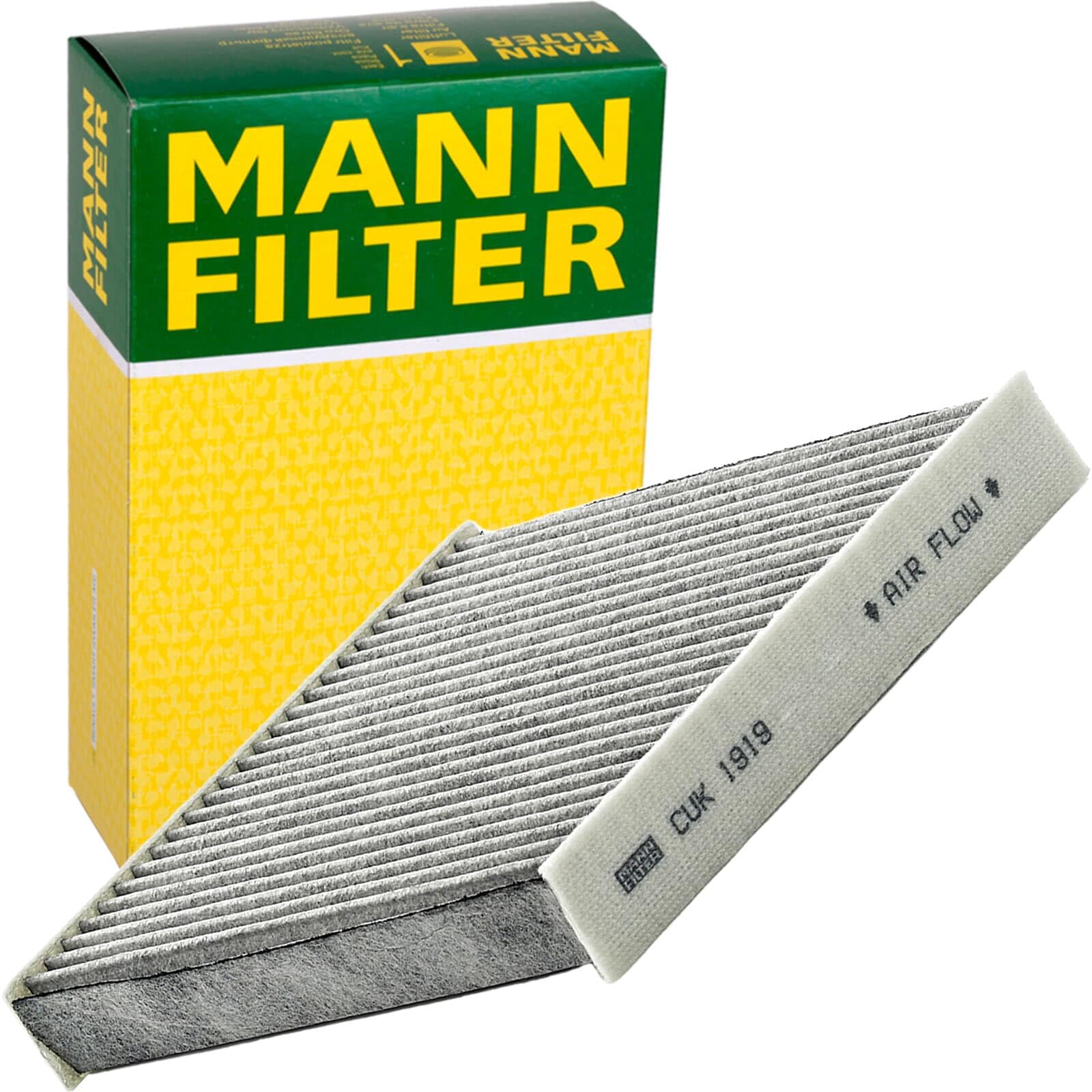 Mann Inspektionspaket+Mannol JP 5W-30 Motoröl | CUK1919(LAK490)+C17008+W68/3+257.812.011+MN1801 Kompatibel mit Yaris (_P13_)