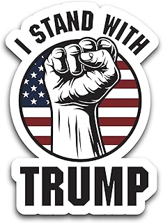 Trump Sticker, 4.5 x 6.5 Inches Donald Trump Car Sticker, I Stand with Trump Sticker, Make America Great Again Trump 2024,...