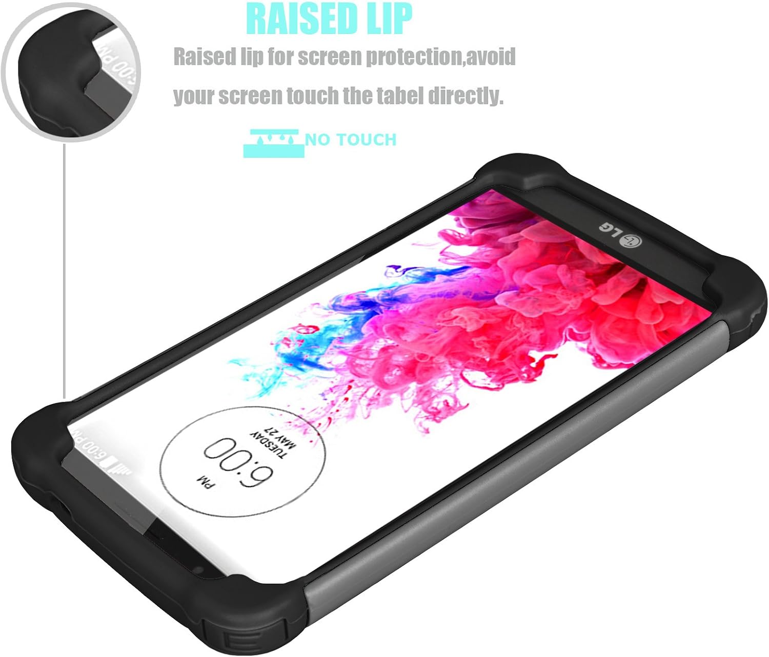 Tekcoo LG G3 Case, (TM) [Tmajor Series] [Gray/Black] Shock Absorbing Hybrid Rubber Plastic Impact Defender Rugged Slim Hard Case Cover Shell Skin for LG G3 AT&T T-Mobile Sprint Verizon Unlocked