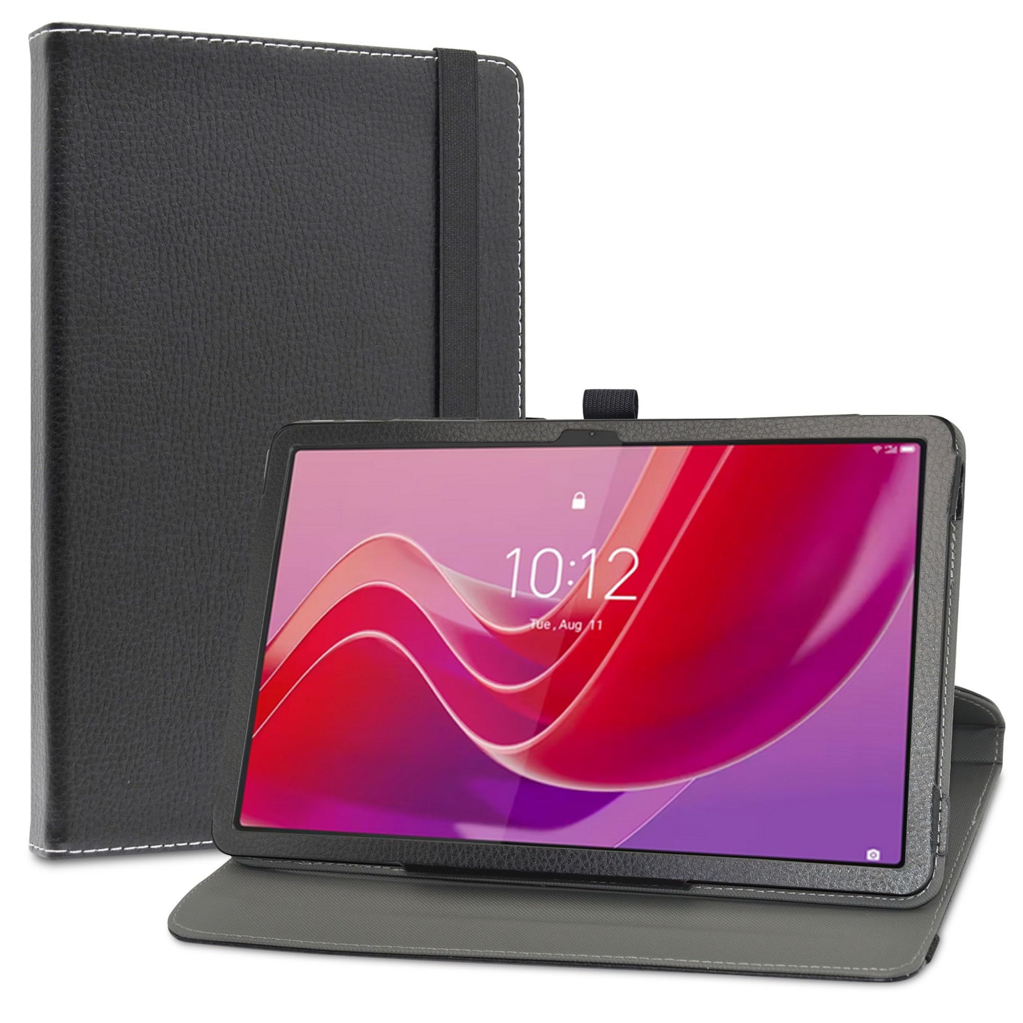 360° Drehbare Hülle Für Lenovo Tab M11 TB330FU / Xiaoxin Pad 2024 – Kunstleder, Standfunktion, Schwarz
