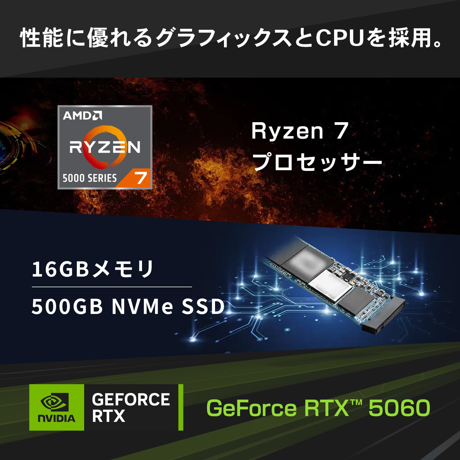 【新型ガレリア】Ryzen 7 RTX2080 16GB 新品SSD搭載✨ 新型ガレリア】Ryzen 7 RTX2080 16GB 新品SSD搭載✨ 新型ガレリア