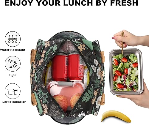 Miniatura 3 de Joymee Lonchera para mujer, con aislamiento, reutilizable, duradera, a prueba de fugas, grande, espaciosa, para mujeres, hombres y adultos, con