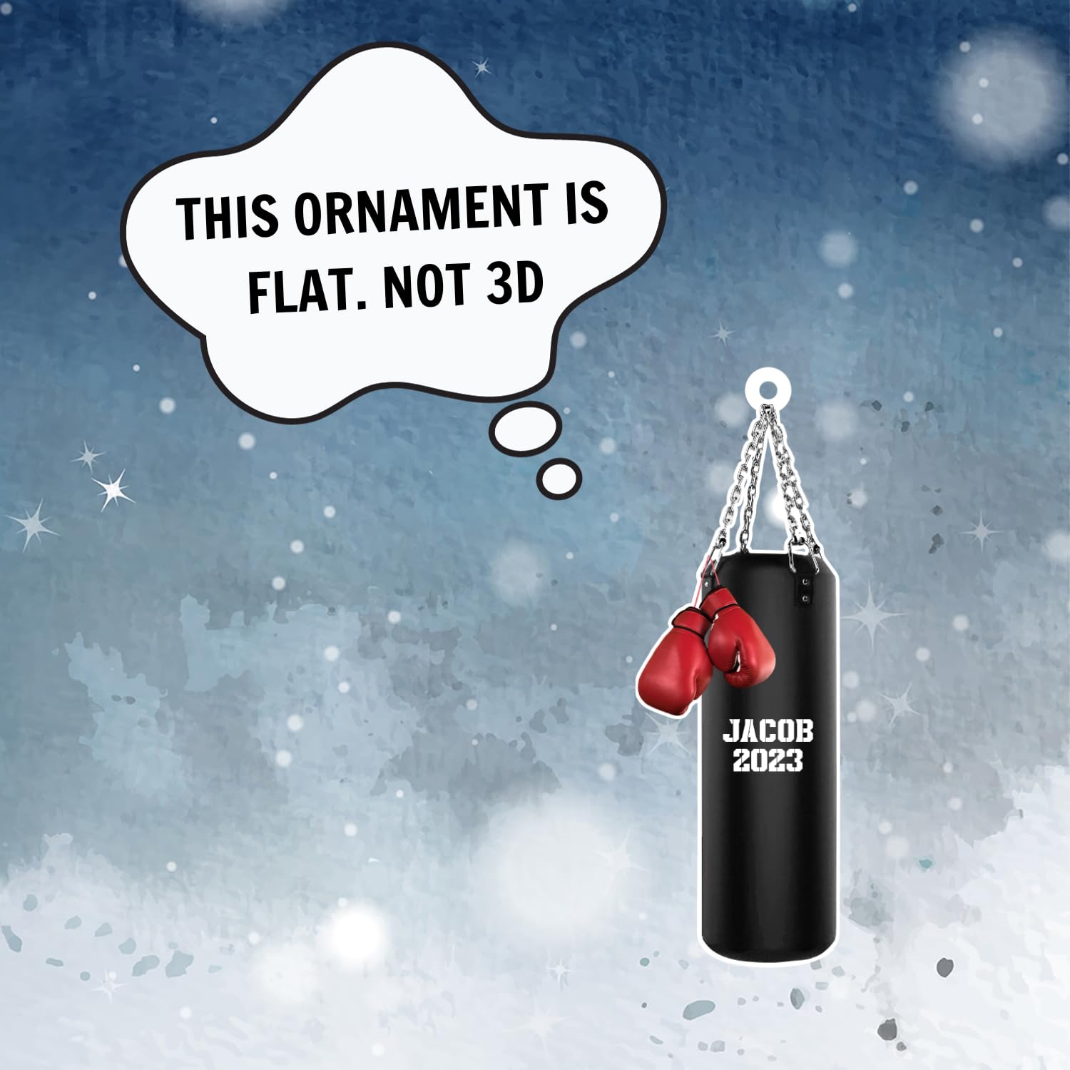 Tinoshop Personalized Boxing Gloves Christmas Light Ornament - Custom Kick Boxing Gift for Boxer Lovers (ON173)