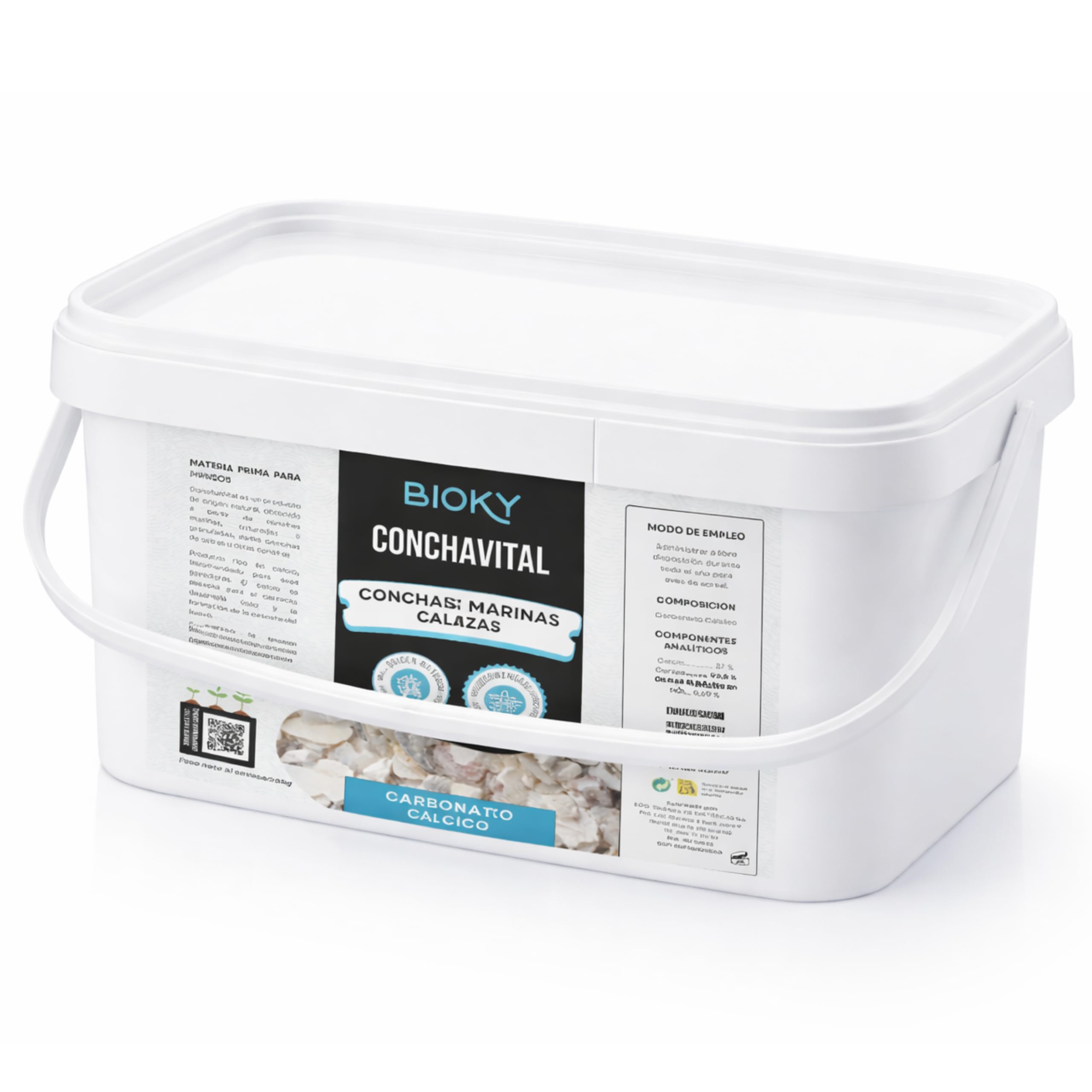 ConchaVital 6kg - Calcio para Gallinas Ponedoras y Otras Aves - Conchilla de Ostra - Pienso +12 Minerales - Mejora Calidad del Huevo, Corrige Carencias Nutricionales y Mejora Productividad