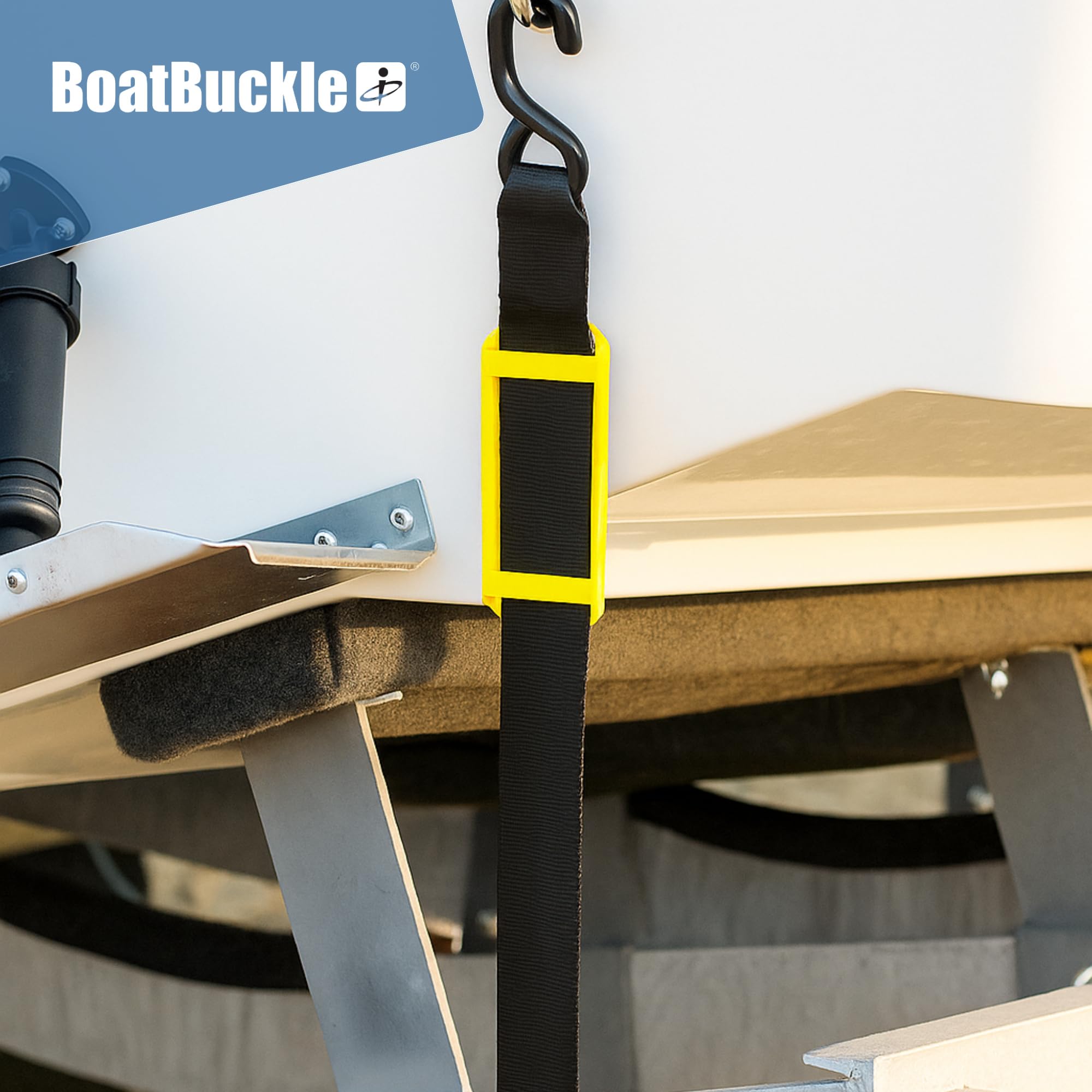BoatBuckle Cuscinetti per barche, protezioni per cinghie a cricchetto da 5 cm, manicotti protettivi per cinghie di legatura per rimorchi, adatti a cinghie a cricchetto retrattili da 5 cm, confezione