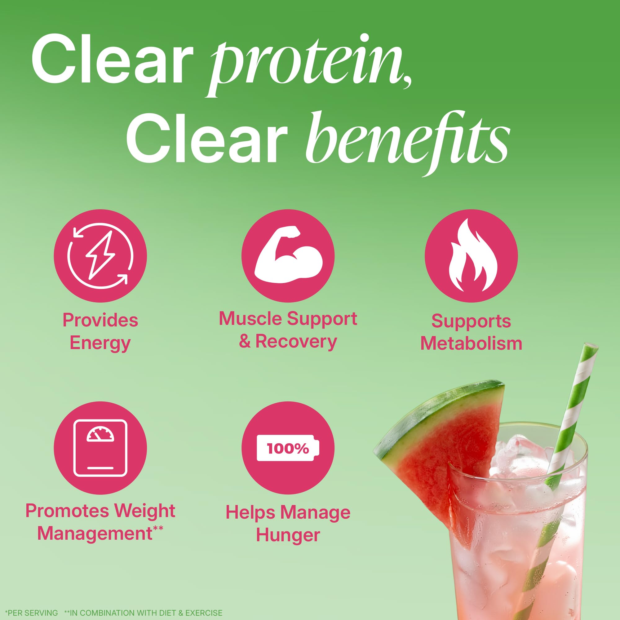 Orgain Clear Whey Isolate 22g Protein Powder, Watermelon, 18 Servings — Amazon image 2
