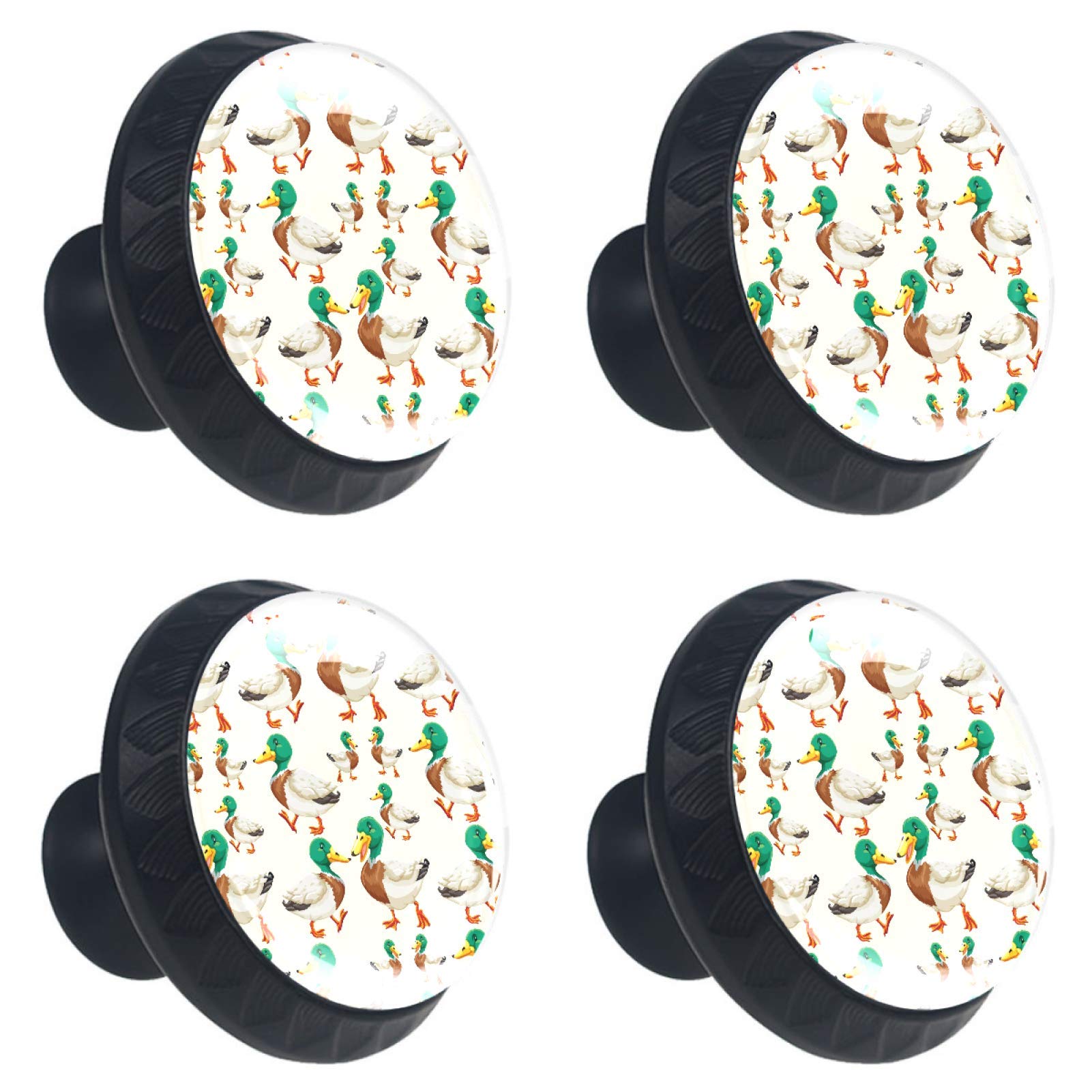 Boutons de tiroir en cristal de 30 mm rigolo en forme de canard