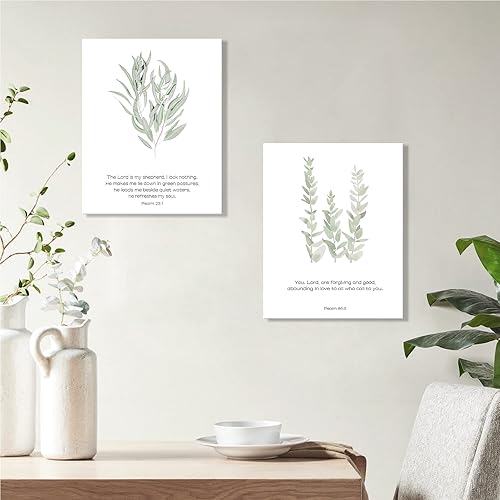 Miniatura 3 de FRAMED - Lienzo decorativo para pared, arte de pared cristiano motivacional, versículos de la Biblia, impresiones artísticas de versículos bíblicos,