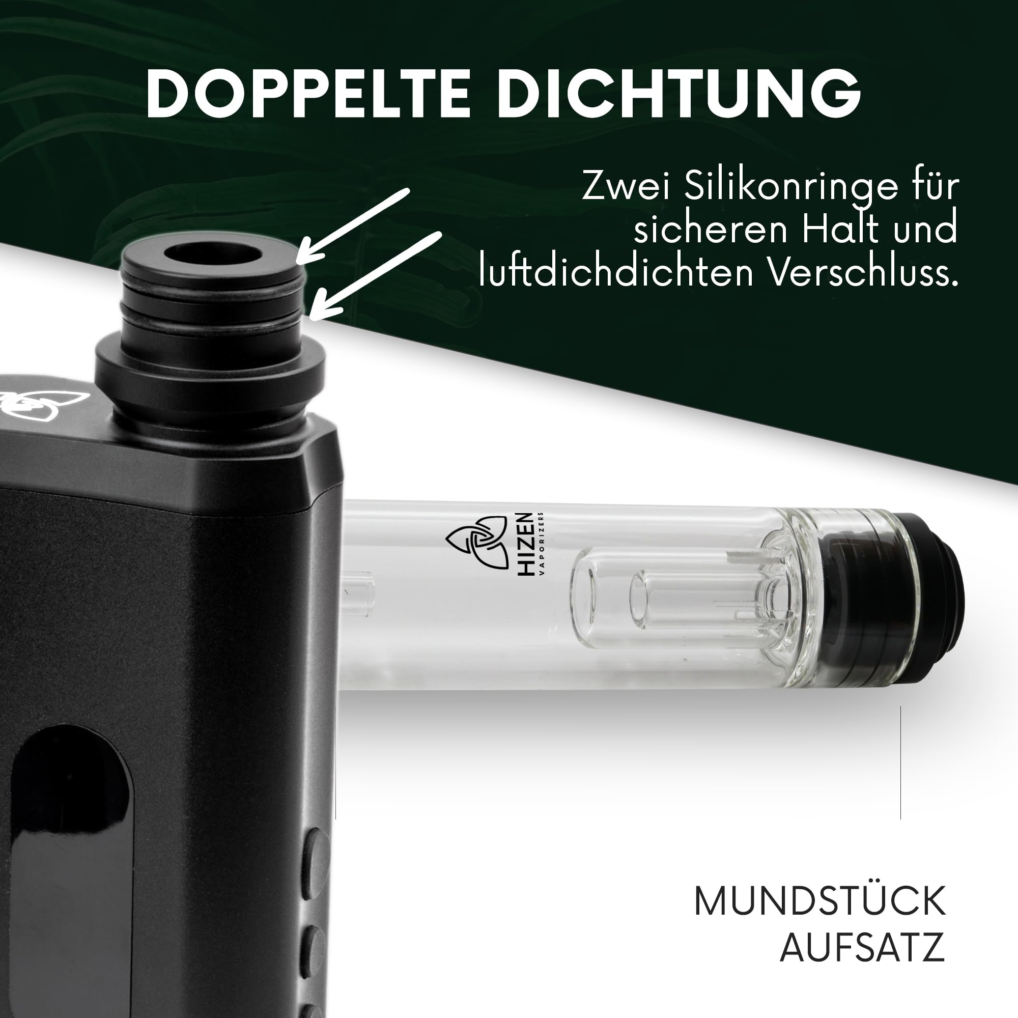 HIZEN Vaporizers Bubbler - Filtro de agua para Nanu / Vaporizer3000 (vidrio de borosilicato)