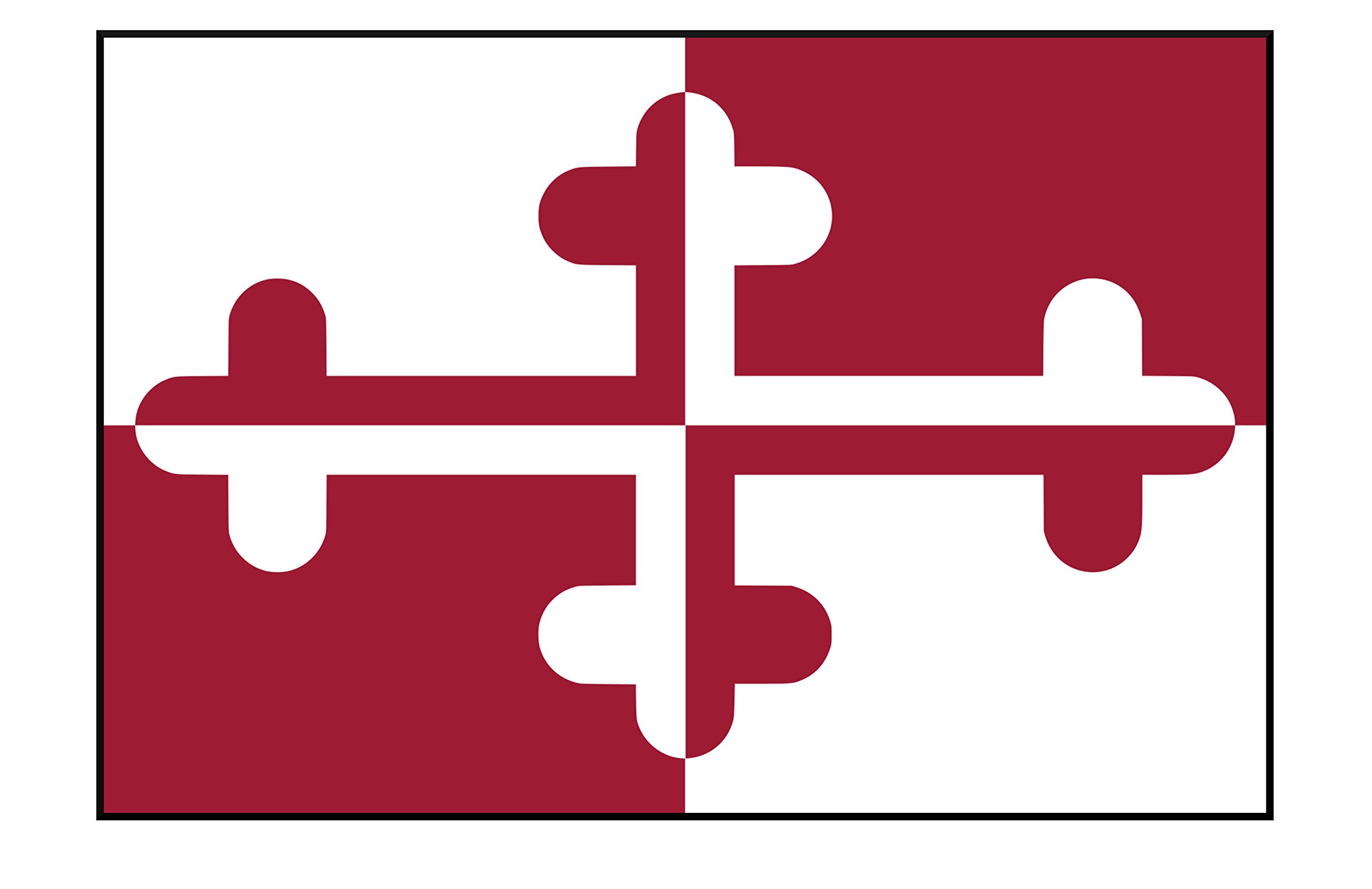 Maryland 3x5 ft Flag Crossland Banner