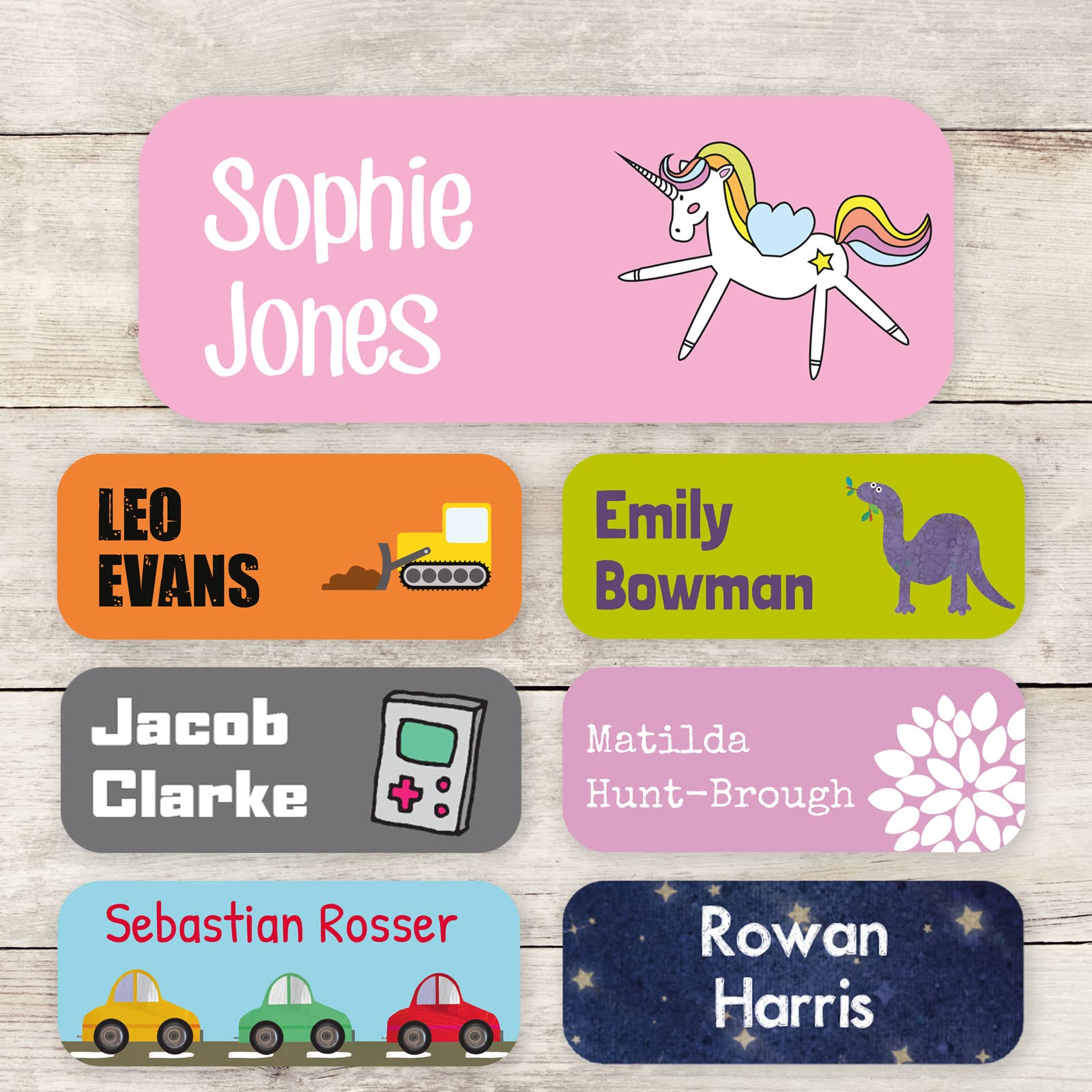 Buy Stickerscape 46 Name Labels for Children Mix of Iron on and Stick