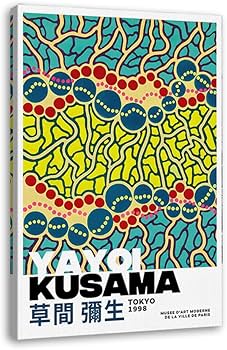 Amazon.co.jp: 草間弥生展ポスター - 抽象カボチャアートプリント