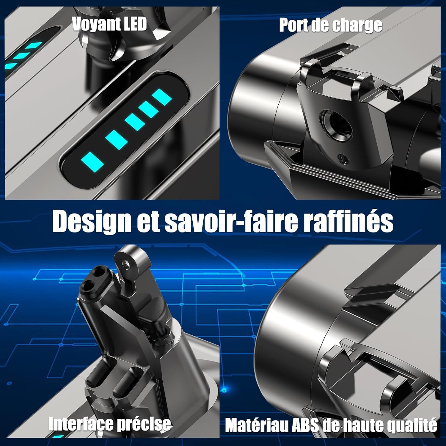 Batterie pour Dyson V10, Batterie de Remplacement Compatible avec V10 Animal Absolute Fluffy Motorhead SV12 Aspirateur