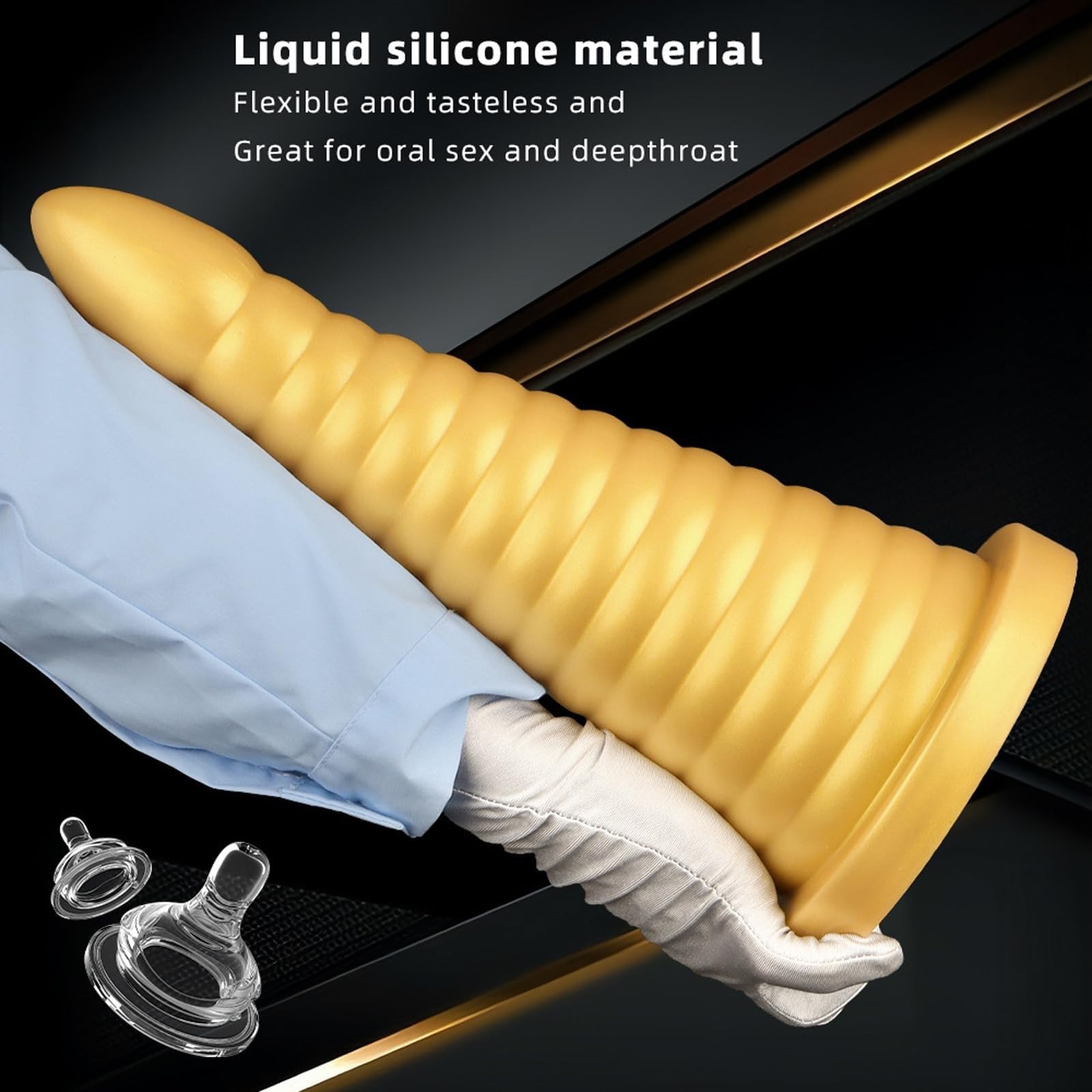 Dildo gigante SM con ventosa, filo in silicone, dildo anale massaggiatore prostatico, perline anali, dilatatore anale, masturbazione punto G for uomini e donne(S)