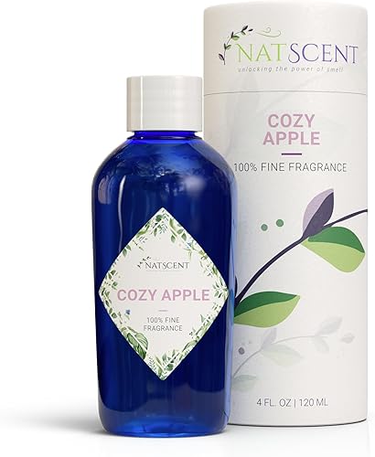 Natscent Aceites esenciales de manzana acogedores para difusores para el hogar, aceites esenciales de otoño derivados de la naturaleza, aceites